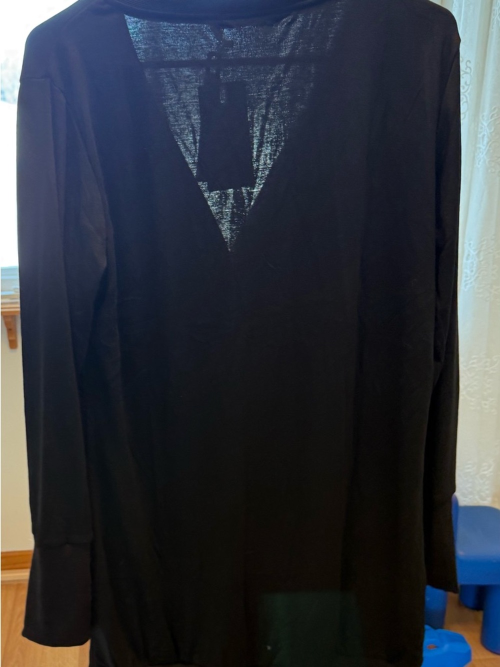 NWT Merokeety Long Snap Up Cardigan, Black - Picture 2 of 6